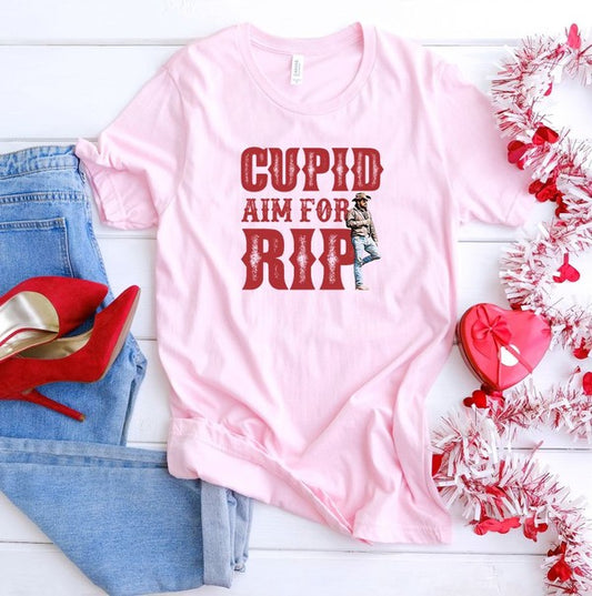 4. Cupid Aim For Rip Valentine Graphic Tee