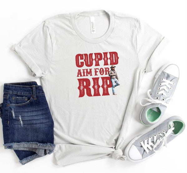 Cupid Aim For Rip Valentine Graphic Tee