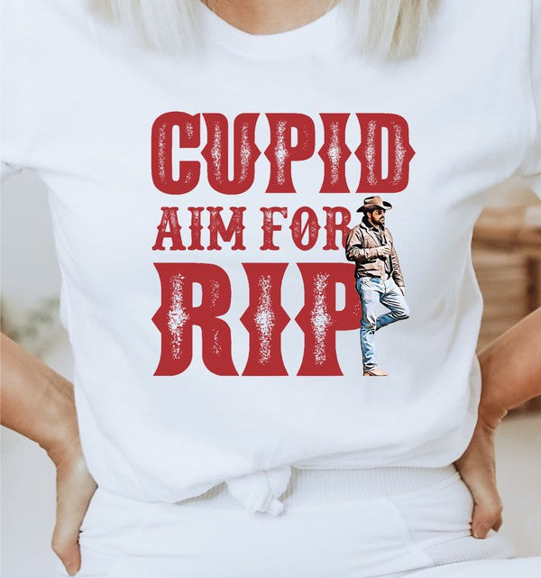 Cupid Aim For Rip Valentine Graphic Tee