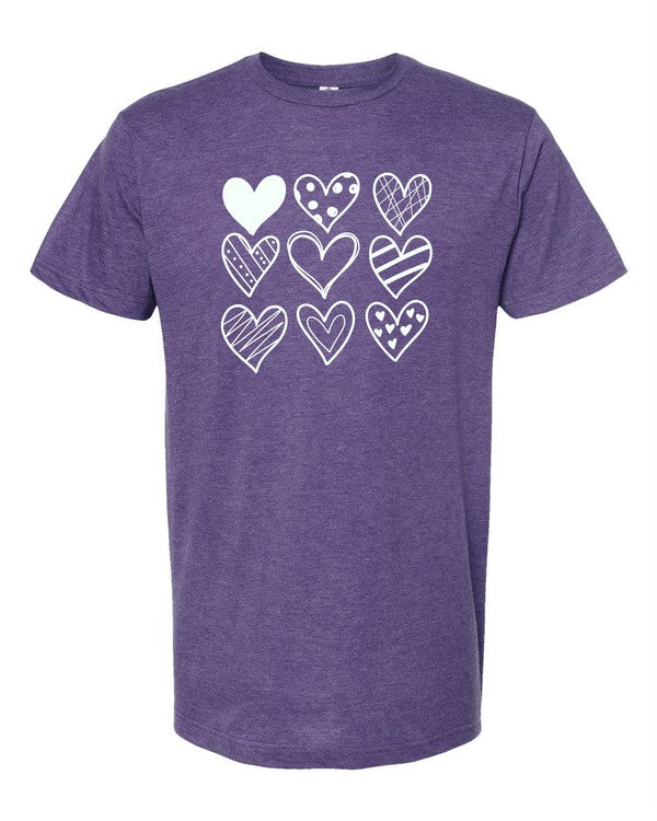 Nine Heart Valentine Crew Neck Tee